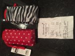 Super lightweight umbrella designed and produced by Totes for Superdrug. Red spotty or Zebra print