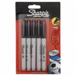 Sharpie black permanent markers 5 pack - C&C