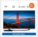 LG 79UF770V 79 Inch Smart 4K TV + LG BP645 Smart Blu-Ray Player