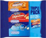 McVitie's Triple Pack - Digestives, Hobnobs & Rich Tea (3 per pack - 750g)