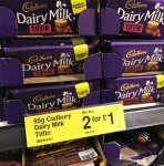 Cadbury Dairy Milk Tiffin 90g 2 for £1.00 instore @ Farmfoods