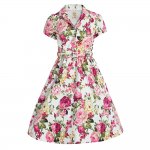 Lovely Pink White Floral Dress @ Lindy Bop Age 3-12years