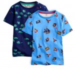 Joules Classic Boys Printed T shirt Top in Pirate Blue or Midnight Piranah