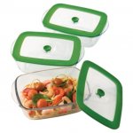Pyrex 3 Piece Rectangular Set with Lids