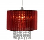 Red voile droplets light shade