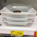 Asda 36cm rectangular white roasting dish now instore