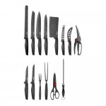 Tower 24PCE STONE COATED KNIFE SET BLACK