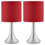 Two Touch Table Lamps in Red