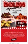 All You Can Eat Appetizers £9.99 TGI Fridays National