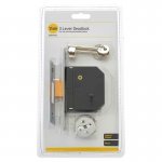 Yale 3 lever deadlock chrome and brass 2.5