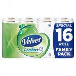 Velvet Comfort Toilet Roll 16 pack