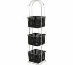 Chrome 3 Drawer Unit Black