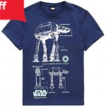 Star Wars men's AT-AT Tshirt in navy (all sizes XS to XXXL) C&C at Tesco / Florence and Fred F&F