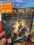 Deus Ex Mankind Divided, Fallout 4, The Division, Doom Pre-owned