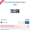 Fox's Milk Chocolate Fingers 80G tesco
