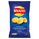 Walkers Crisps 6 Pack Cheese & Onion / Ready Salted. Half price