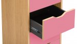 George Home Rupert Chest of Drawers Oak Effect & Pink @ ASDA (Other colours are over full price)
