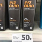 Piz Buin suntan lotion