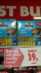 Barney ABC Vanilla / Cocoa Bears 6 x 25g - 39p @ Heron Foods