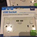 Double socket plus USB 3.1a