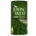 John west 4 cans of tuna in water in brine or in oil