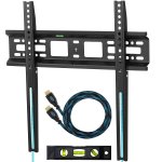 Cheetah Mounts APFMSB TV Wall Bracket for 20"-55" (Includes Braided HDMI Cable & Spirit Level) Delivered & Sold by SPN Imports and Services LLC (Lifetime Guarantee)