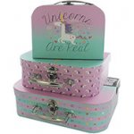 Set of 3 Unicorn Storage Cases £7 or x2 (Mix & Match) + free delivery with code
