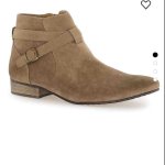 Tan Faux Suede Buckle Boots