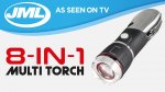 JML 8-in-1 Multi Torch: Bright LED Torch & Multi-Tool Penknife