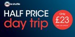 Eurotunnel Half Price Day Trip £23.00 return (16th,17th,18th Feb only)