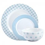 Mikasa 12 Piece Blue Porcelain Dinner Set