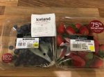100% extra free blueberries and 75% extra free strawberries £2.25