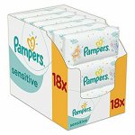 Pampers Sensitive Baby Wipes - Pack of 18 (Total 1008 Wipes) after using voucher with s&s