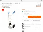 MAC ALLISTER UPRIGHT HAND TRUCK, (MAX. WEIGHT) 200KG