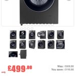 Samsung Addwash 9kg graphite £499 plus £100 cashback - £399.00 @ Appliances Direct