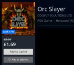 Orc Slayer PS4 (Easy Plat) PSN UK