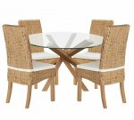 Home of Style Abbotsley Dining Table & 4 Rattan Chairs [With Code]