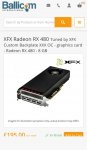 XFX Radeon RX 480 8GB £195.00 @ Ballicom