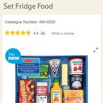 Melissa and Doug Wooden Toy Set Fridge Food