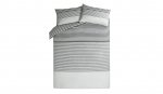 Grey Graduated Stripe Duvet Cover - double