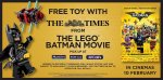 Free Lego Batman Movie polybag with this Saturday's The Times (£1.50)