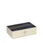 J by Jasper Conran Pack of three black and blue striped socks in a gift box£16.00