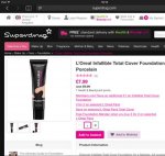 SuperDrug - L'Oréal Infallible Total Cover Foundation 3 tubes + Free Foundation Blender
