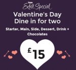 Valentines Day - Share More Love - Extra Special Dine in For Two Meal Deal – ASDA - Includes Starter, Main, Side, Dessert Three are Hand Finished), Drink and chocolates – Good Selection