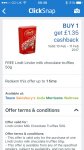 Free lindt lindor 50g on clicksnap/Quidco