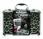 The Color Institute snow leopard bon voyage vanity case full of makeup