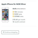 iPhone 5s £15.50/pm 12m! 500mb 29.99 upfront (£15.75 tcb)