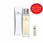 Lacoste Pour Femme 90ml + Free Mini spray, gift wrap, sample AND delivery