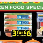 3 packs of 18 rashers of bacon for £6.00 at Farmfoods