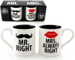 Mr Right and Mrs Always Right Mugs